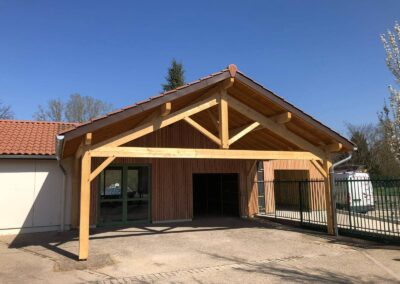Construction d’un auvent pour l’agrandissement de la salle des fêtes de Toussieux (01600)