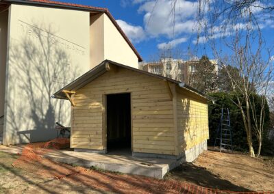 Réalisation d’une cabane de jardin en ossature bois à Villefranche-sur-Saône