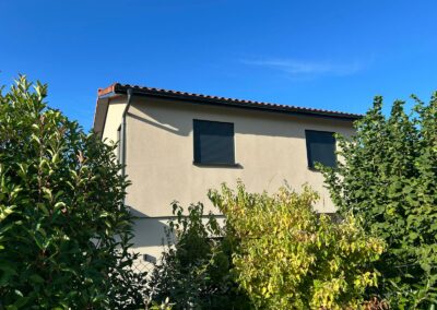 Maison avec extension terminée et crépis